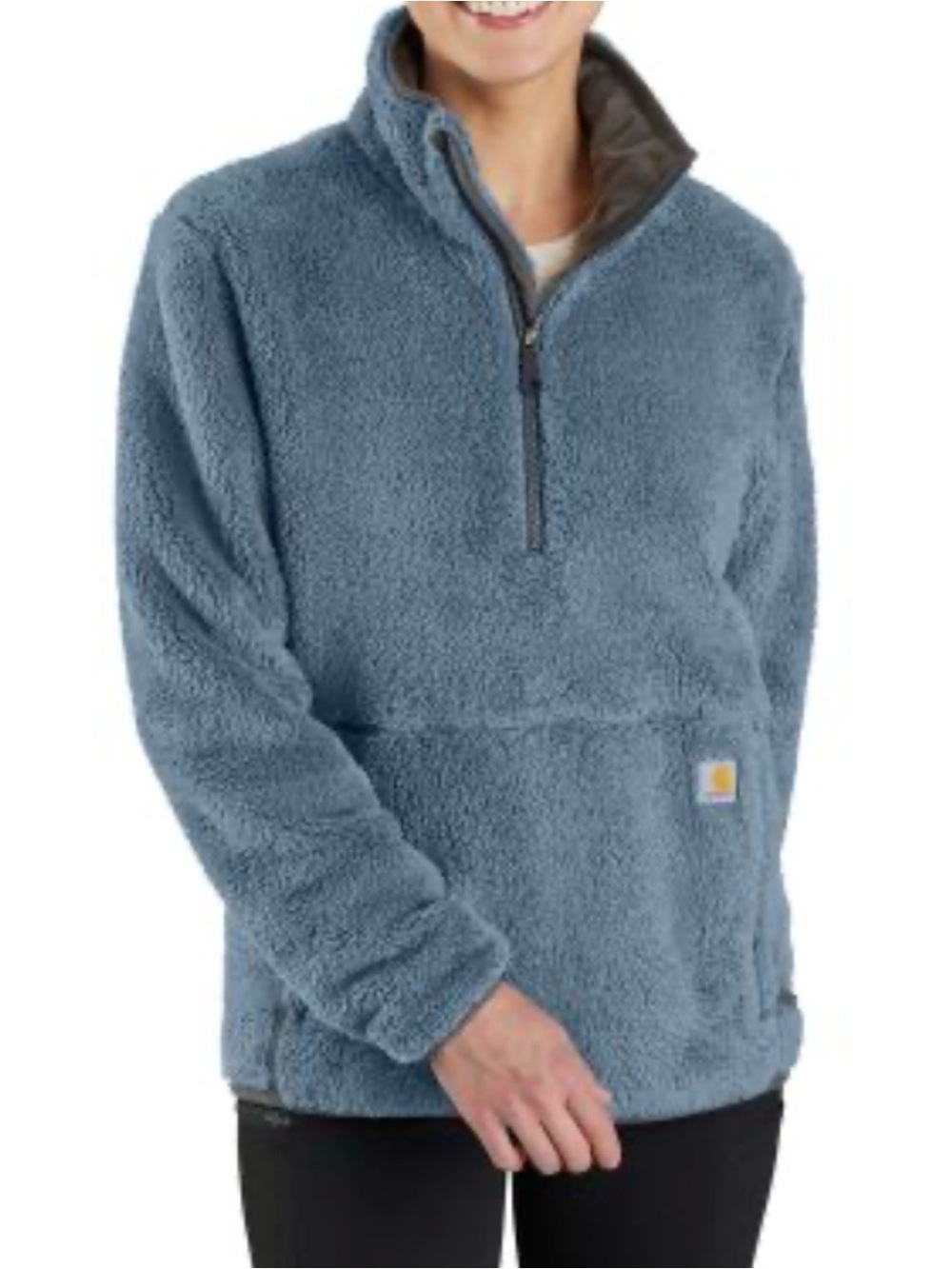 Carhartt outerwear size L women’s loose fit Sherpa fleece pullover Thundercloud